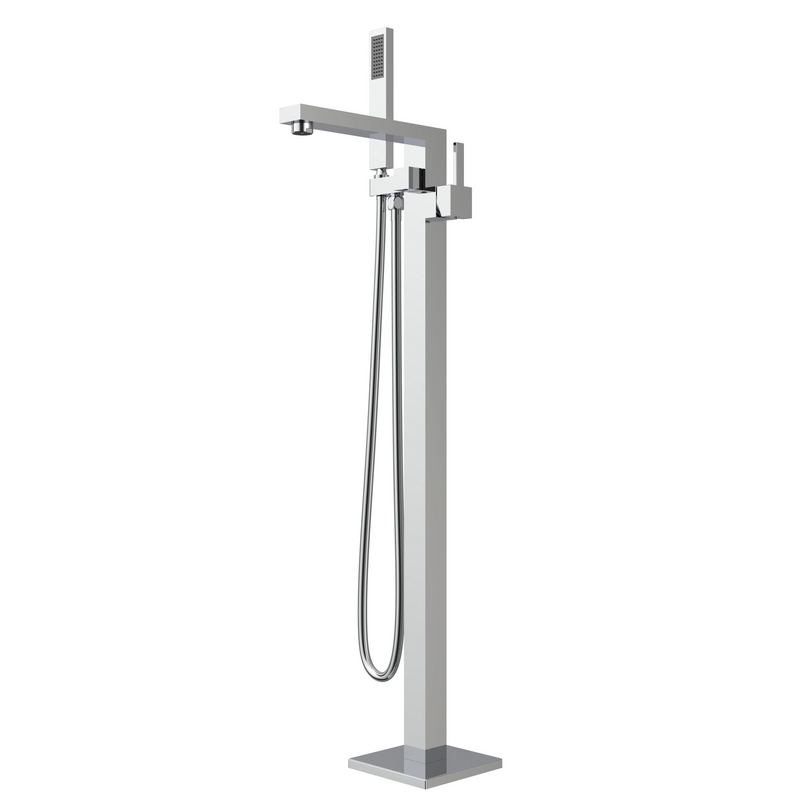 Elegante e lussuoso rubinetto per vasca freestanding cromato