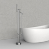 Rubinetto per vasca da bagno freestanding dal design rotondo in ottone cromato lucido